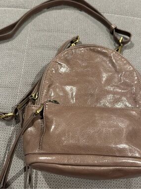 Brown 100% Leatherette Crossbody versatile backpack Bag - HOBO brand
